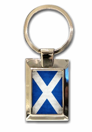 scottish flag metal keyring